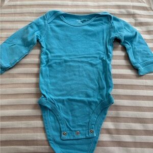 Carter's Teal Cotton Bodysuit Long Sleeve One Piece